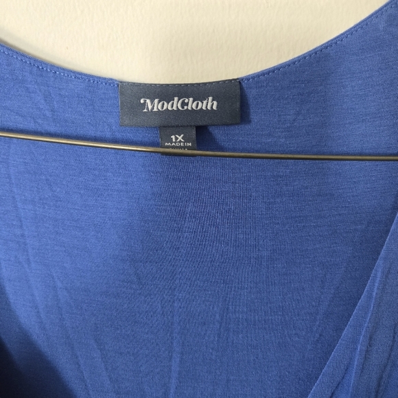 Modcloth maxi dress size 1x floral criss cross top - Picture 2 of 8